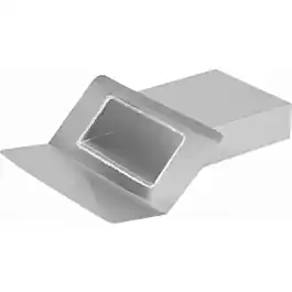 Ambachtelijk Anjo noodoverstort alum. 45° 100x400 L = 450 mm